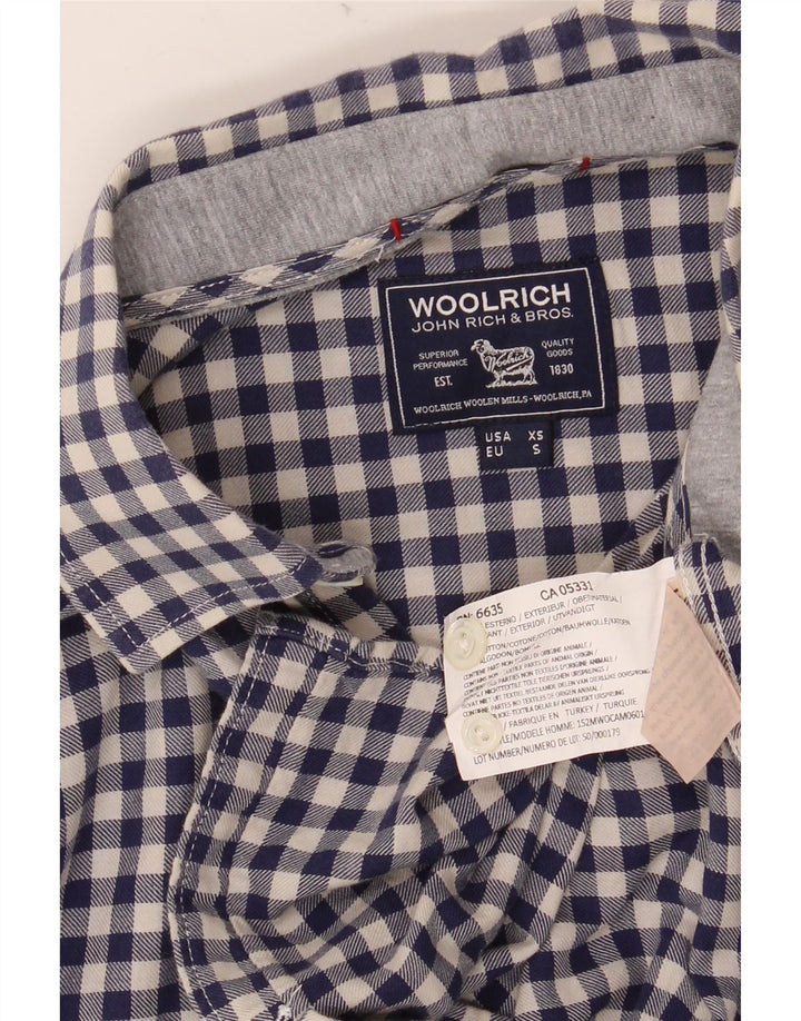 Cămașă de flanel pentru bărbați WOOLRICH XS bleumarin din bumbac vichy