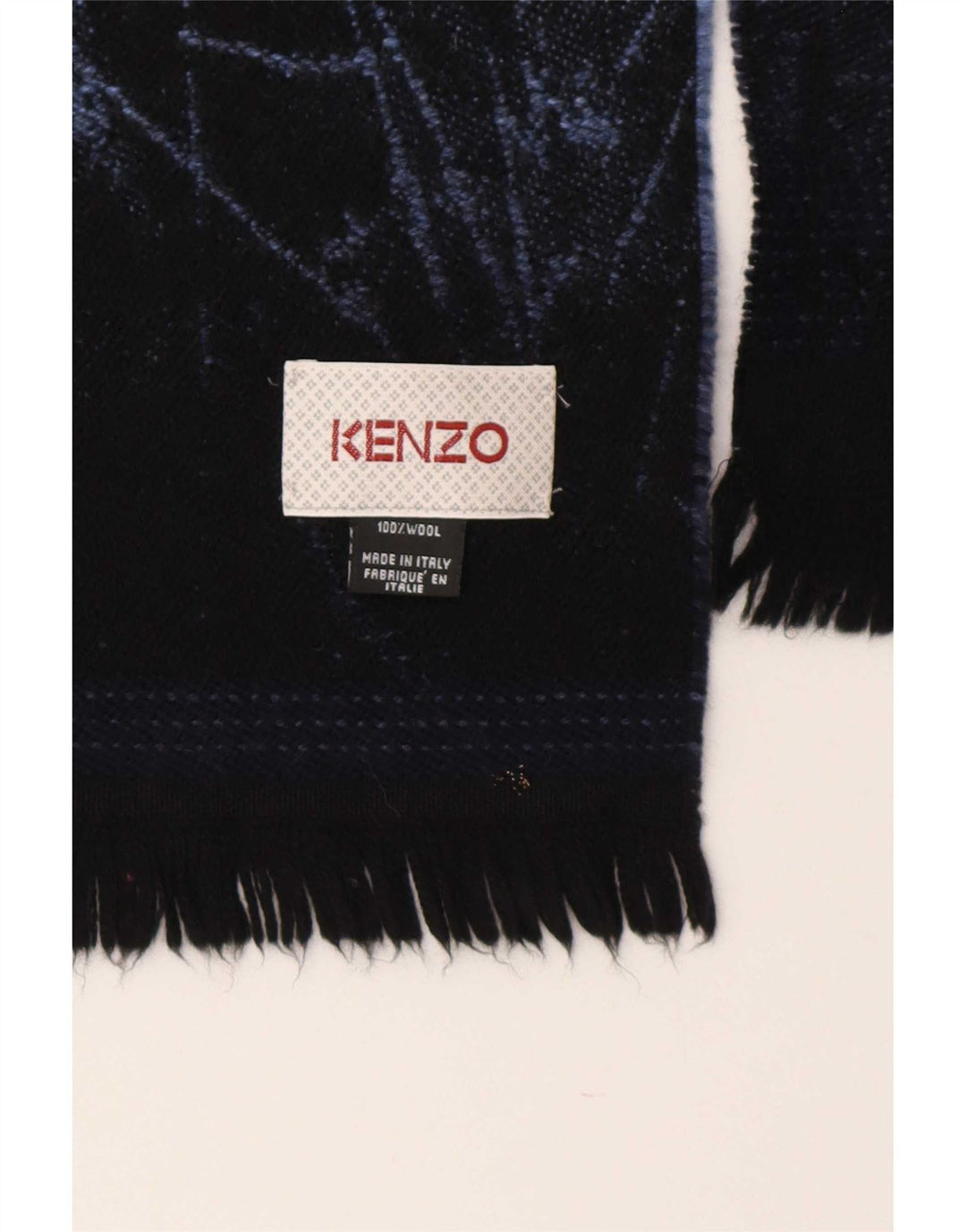 Eșarfă dreptunghiulară cu model abstract Kenzo pentru femei, mărime unica, lână bleumarin