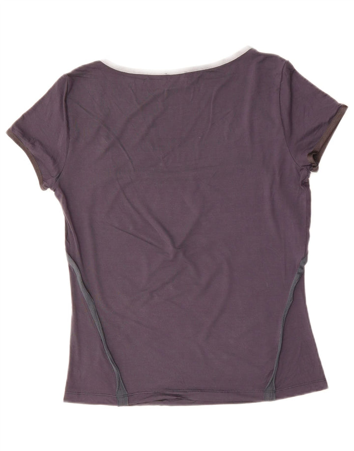 CERRUTI 1881 Tricou Femei Top UK 12 Medium Bleumarin Viscoza