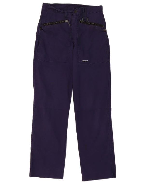 Pantaloni cargo drepți Rohan pentru femei cu talie înaltă L28 L28 poliester bleumarin