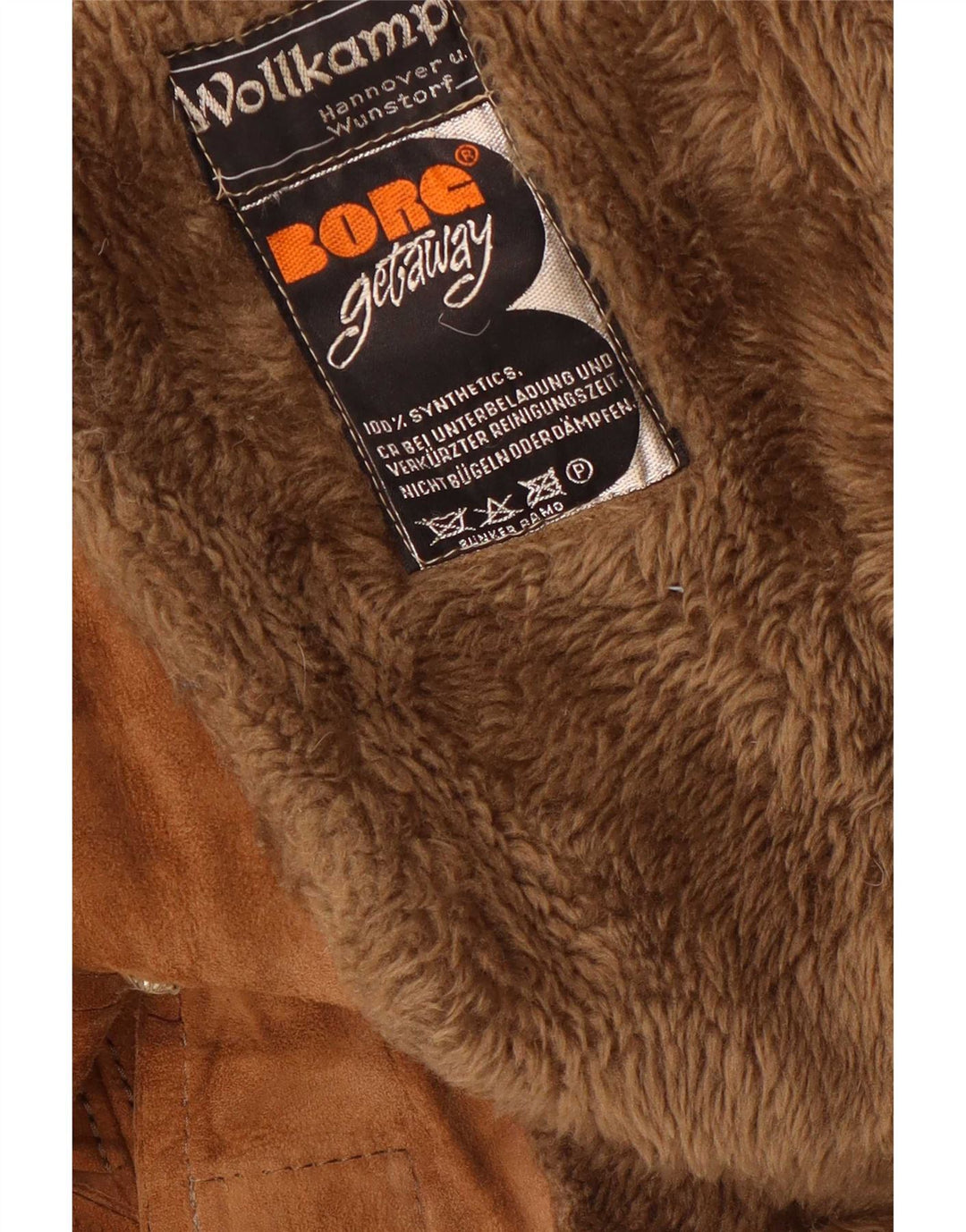 Pardesiu vintage pentru femei de piele intoarsa UK 10 mic maro