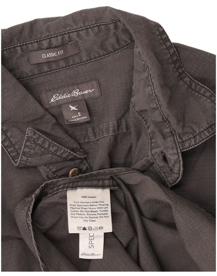 Cămașă pentru bărbați Eddie Bauer Classic Fit Bumbac gri mic