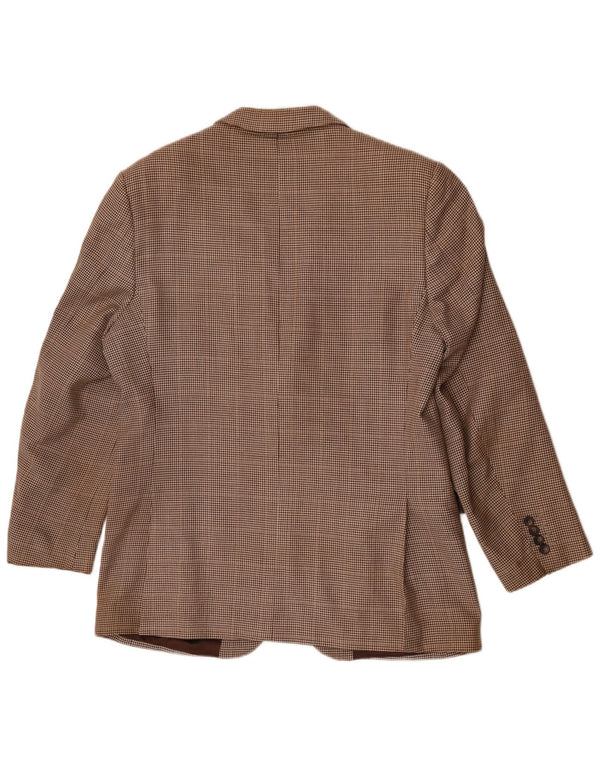 Jachetă Blazer pentru bărbați Aquascutum cu 2 nasturi UK 42 XL Lână maro picior de gală