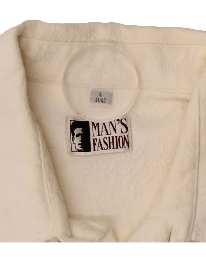 VINTAGE Mens Shirt Size 41/42 Large White Vintage Vintage and Second-Hand Vintage from Messina Hembry 