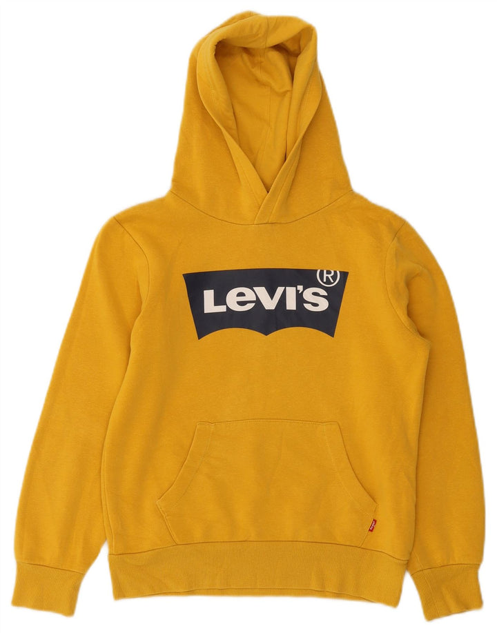 Pulover Levi's pentru băieți, cu capota, 9-10 ani, galben