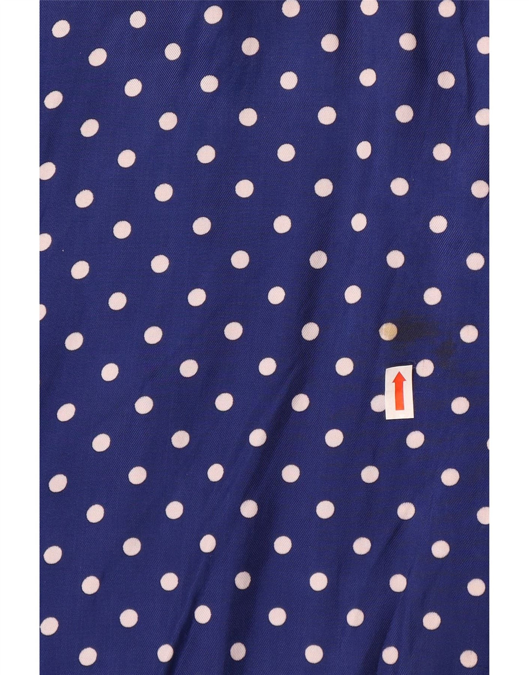 Bluză cămașă cu mânecă scurtă pentru femei VINTAGE UK 14 mare bleumarin cu buline