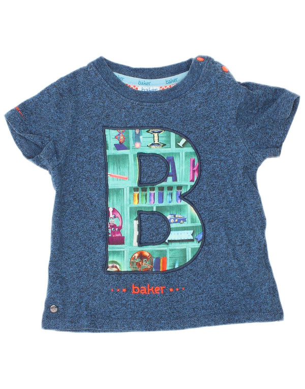 Tricou grafic Ted Baker pentru bebelusi, 18-24 luni, albastru marin pete