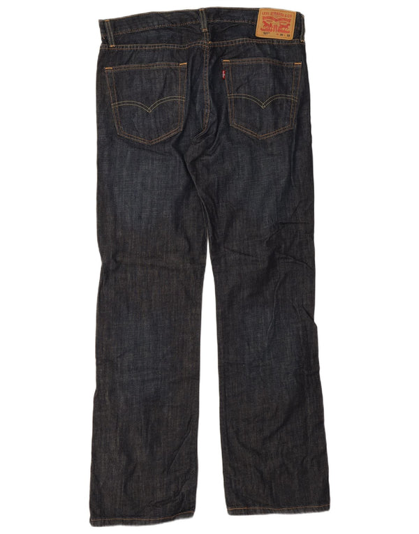 Blugi pentru bărbați Levi's 527 Bootcut W36 L32 Bumbac bleumarin
