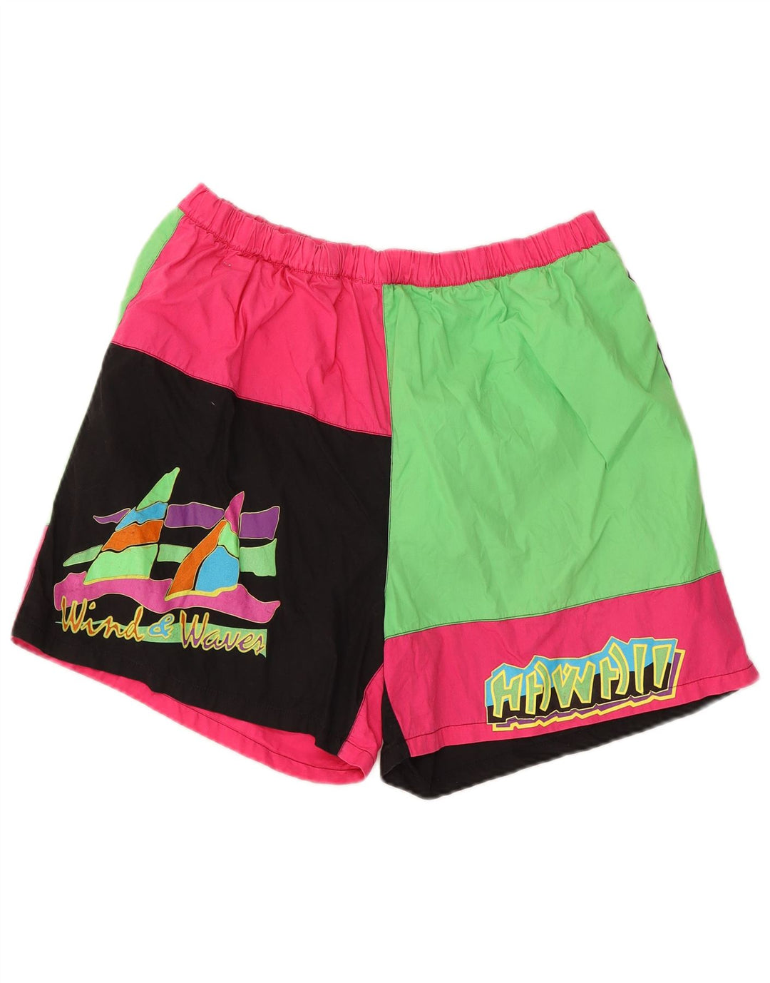 Pantaloni scurți de înot vintage pentru femei UK 14, medii, multicolori