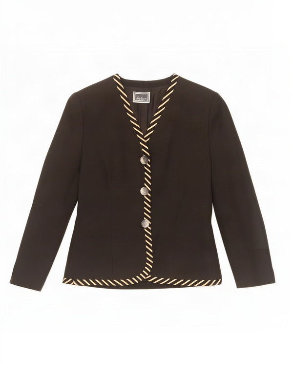 Sacou blazer cu 3 nasturi pentru femei Luisa Spagnoli UK 12 Medium Black Dunge