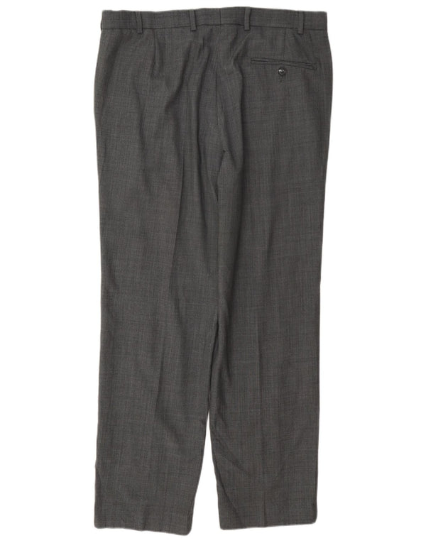 Marks & Spencer Pantaloni drepți pentru bărbați L34 L31 Poliester gri