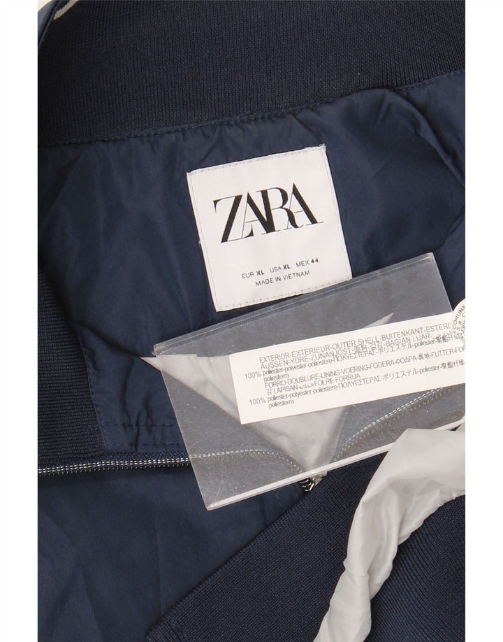Bomber pentru bărbați Zara UK 42 XL Bleumarin Poliester