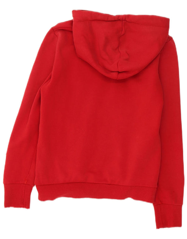 Pulover cu glugă grafic Superdry pentru femei UK 10, roșu mic, bloc de culoare