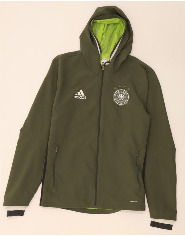 Jachetă de ploaie cu glugă pentru bărbați Adidas Deutscher Fussball Bund UK 38 Medium Khaki