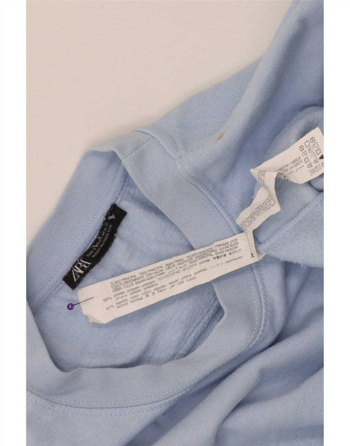 Pulover pentru damă Zara Crop Pulover UK 10 Small Blue Poliester
