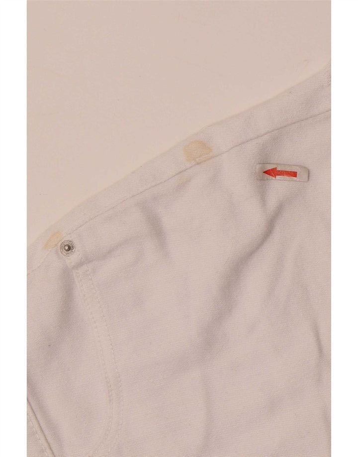 Pantaloni scurți de denim Calvin Klein pentru femei W28 bumbac alb mediu