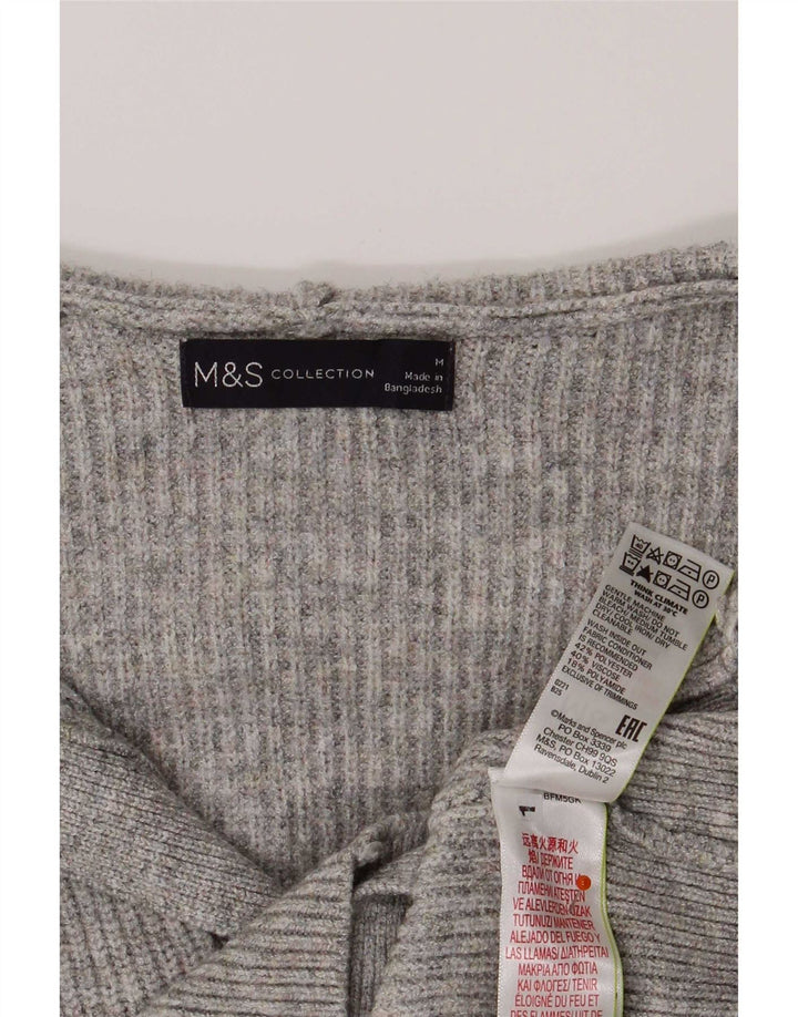 Pulover cardigan cu glugă pentru femei Marks & Spencer UK 14 Poliester mediu gri