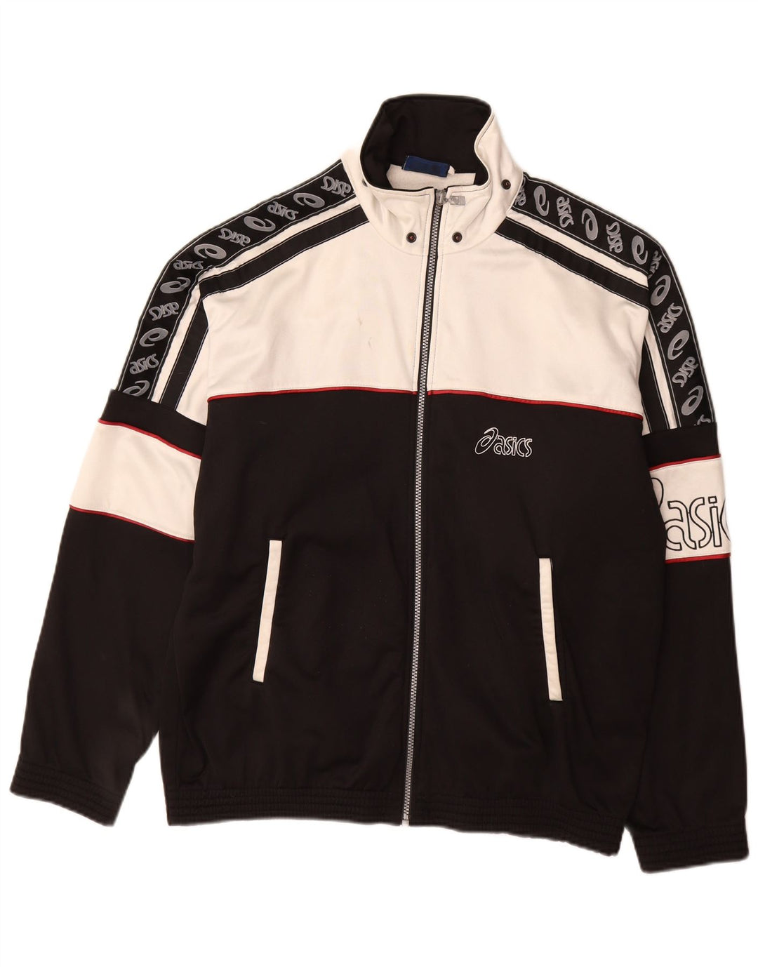 Jachetă de top pentru trening grafic Asics pentru bărbați IT 50 Medium Black Colorblock