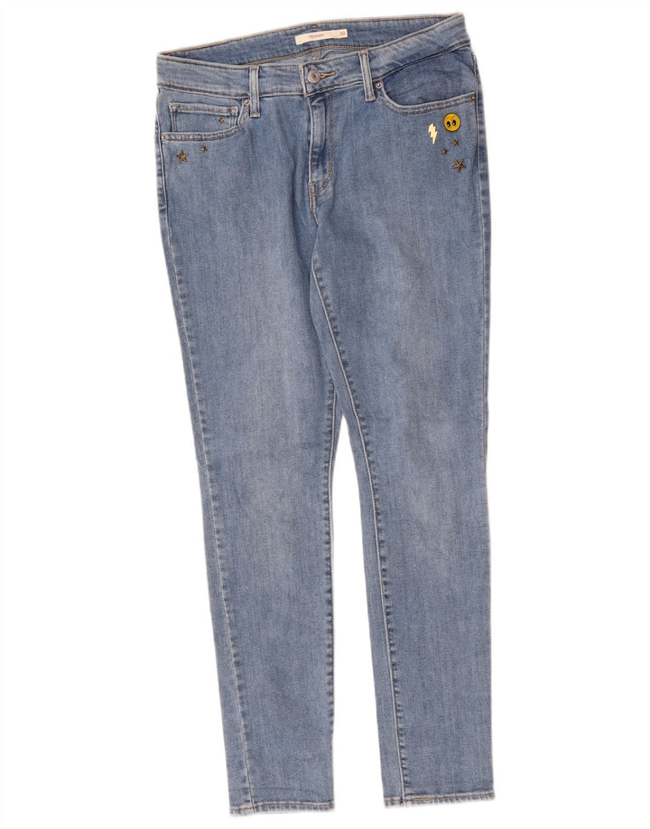 Blugi skinny 711 pentru femei LEVI'S W30 L29 bumbac albastru