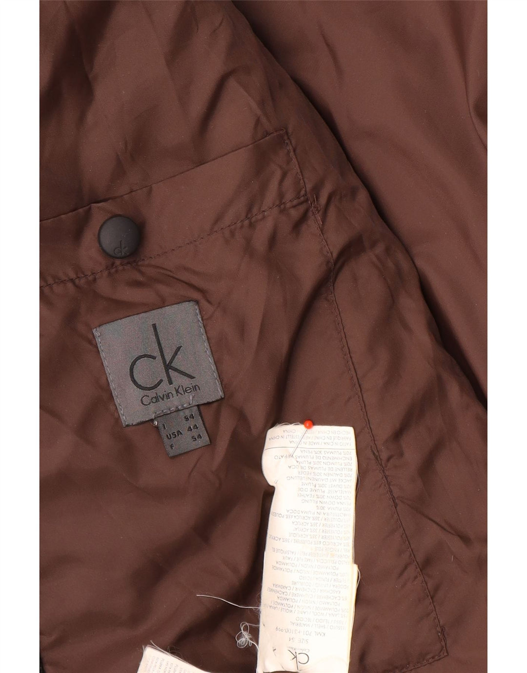 Jachetă căptușită pentru bărbați Calvin Klein IT 54 2XL Lână neagră