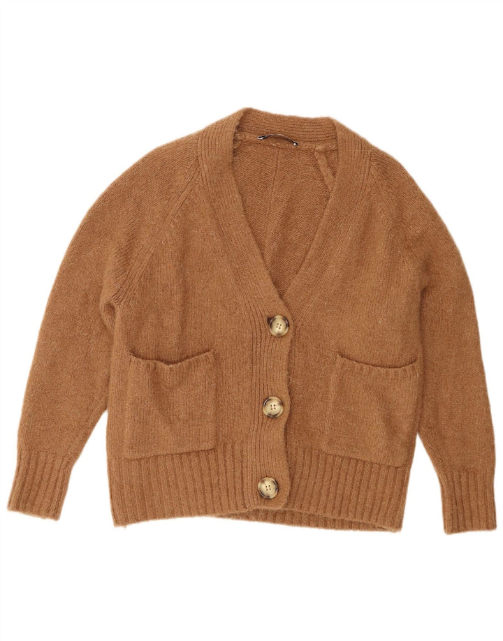 Pulover cardigan supradimensionat pentru femei Zara UK 10 mic maro