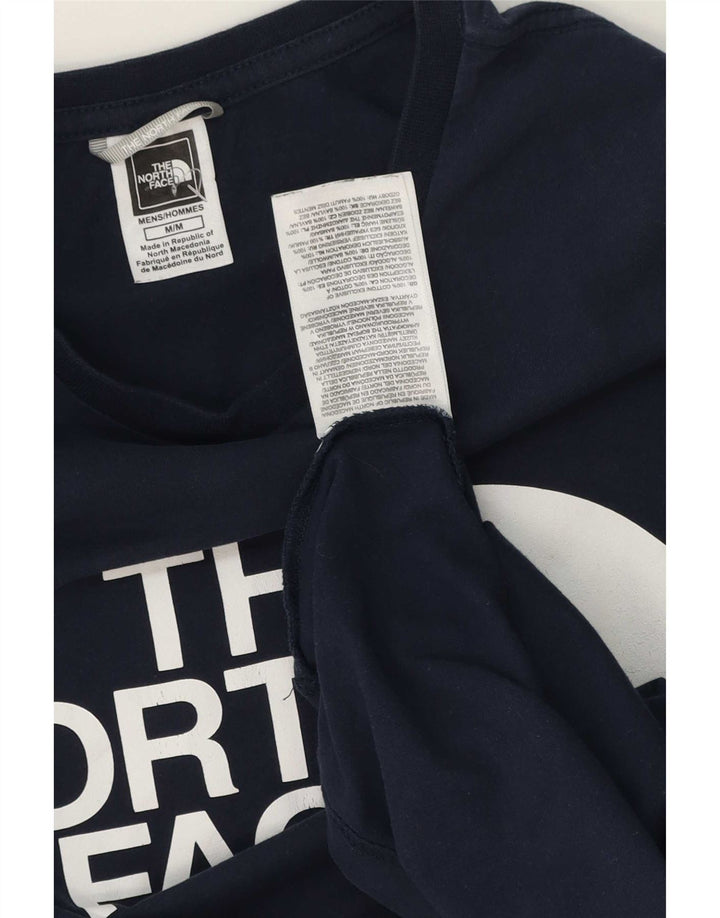 Tricou grafic pentru bărbați The North Face Top mediu din bumbac bleumarin