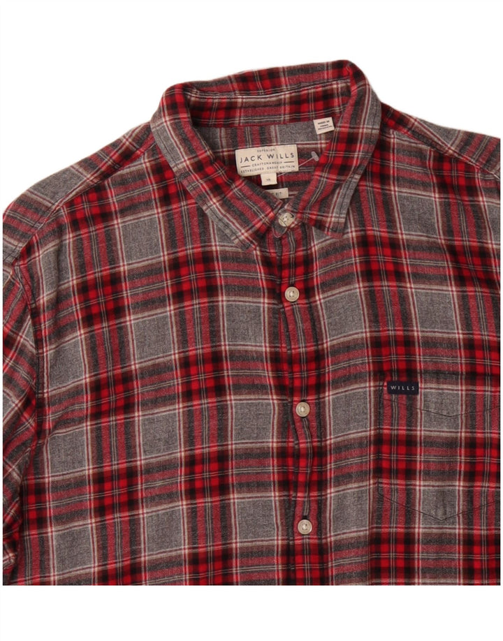 Cămașă de flanel Jack Wills pentru bărbați, XL, gri din bumbac
