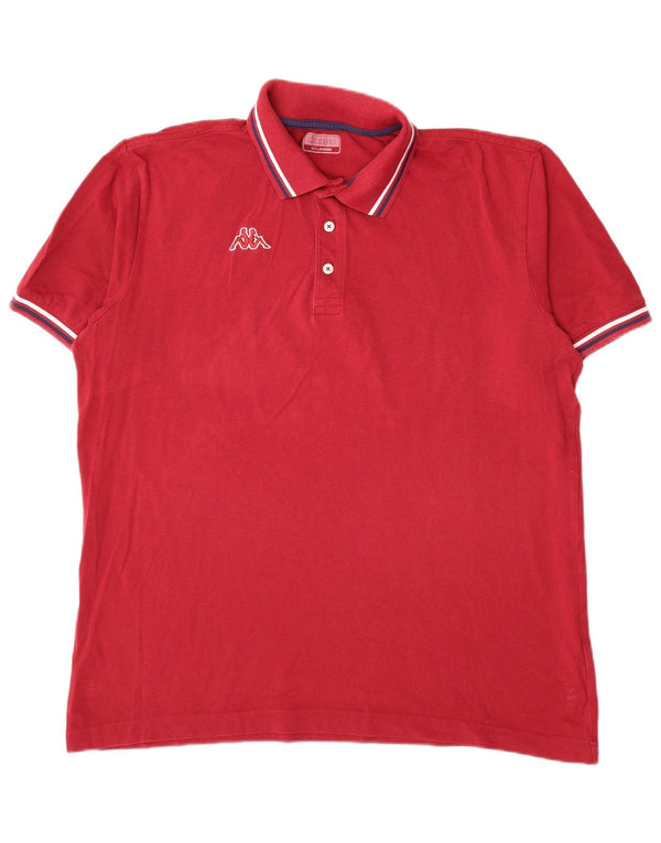 Tricou polo pentru bărbați Kappa 2XL roșu