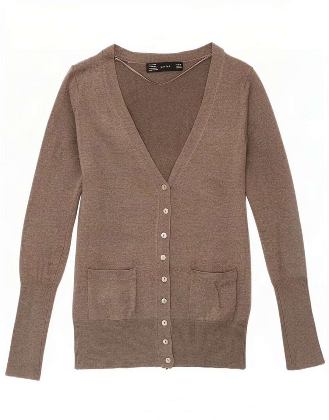 Pulover cardigan pentru femei Zara UK 10 mic, gri, raion