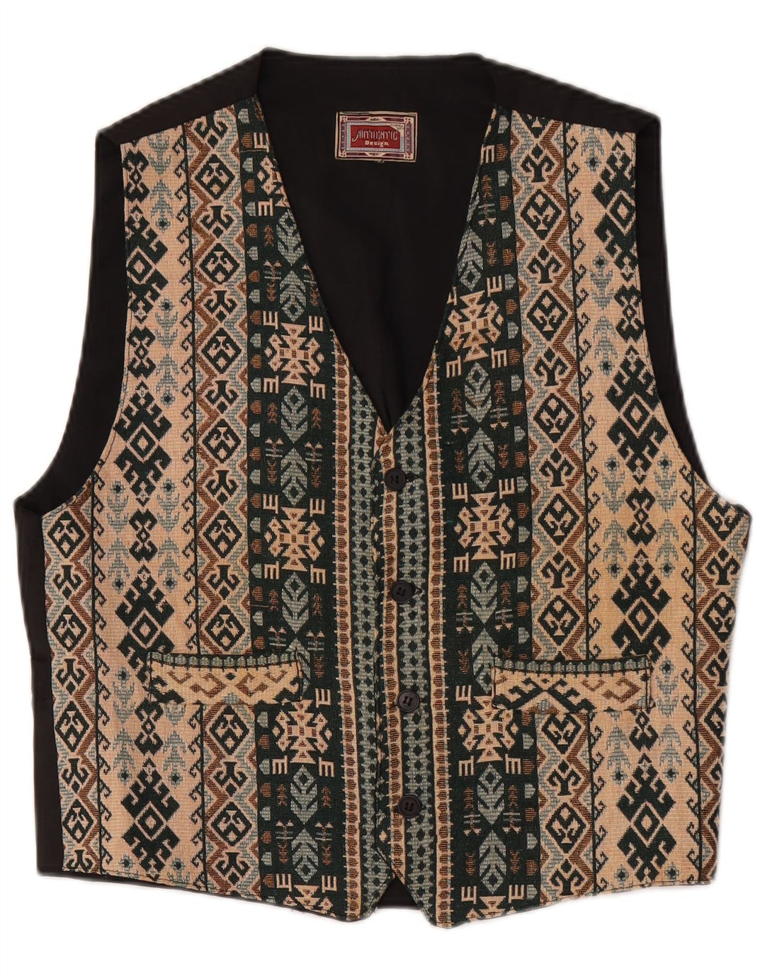 Vestă autentică pentru bărbați Fair Isle, mică, multicoloră