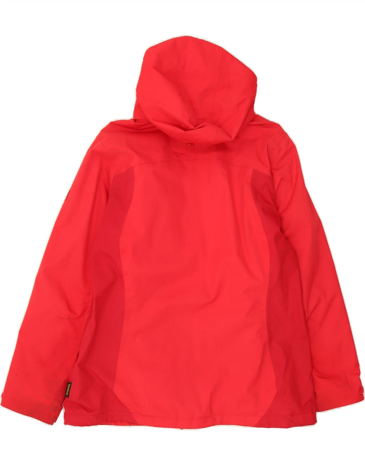 JACK WOLFSKIN Womens Hooded Windbreaker Jacket UK 18 XL Red Polyester Vintage Jack Wolfskin and Second-Hand Jack Wolfskin from Messina Hembry 