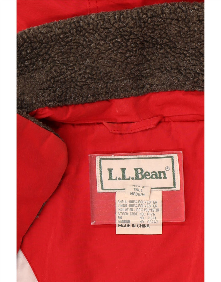Jachetă de schi cu glugă pentru bărbați L.L.Bean UK 38 Poliester roșu mediu