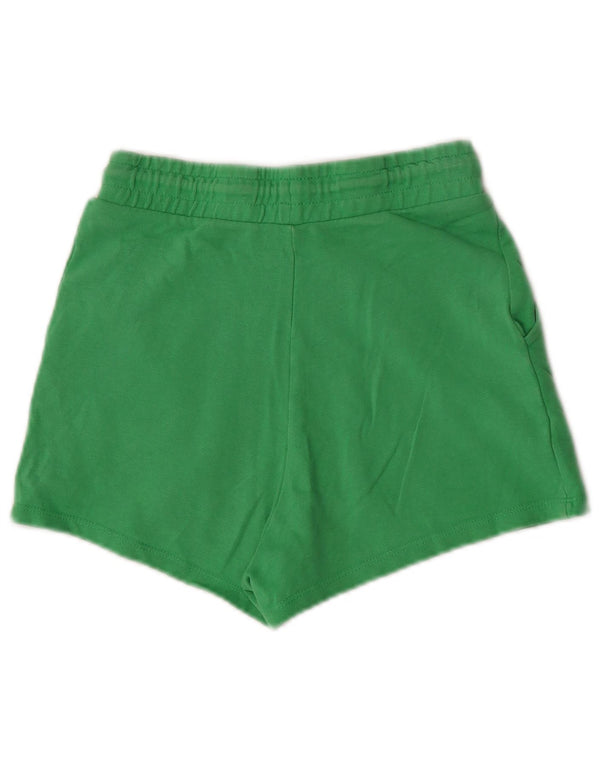 Pantaloni scurti sport Zara pentru femei UK 8 Small Green Bumbac