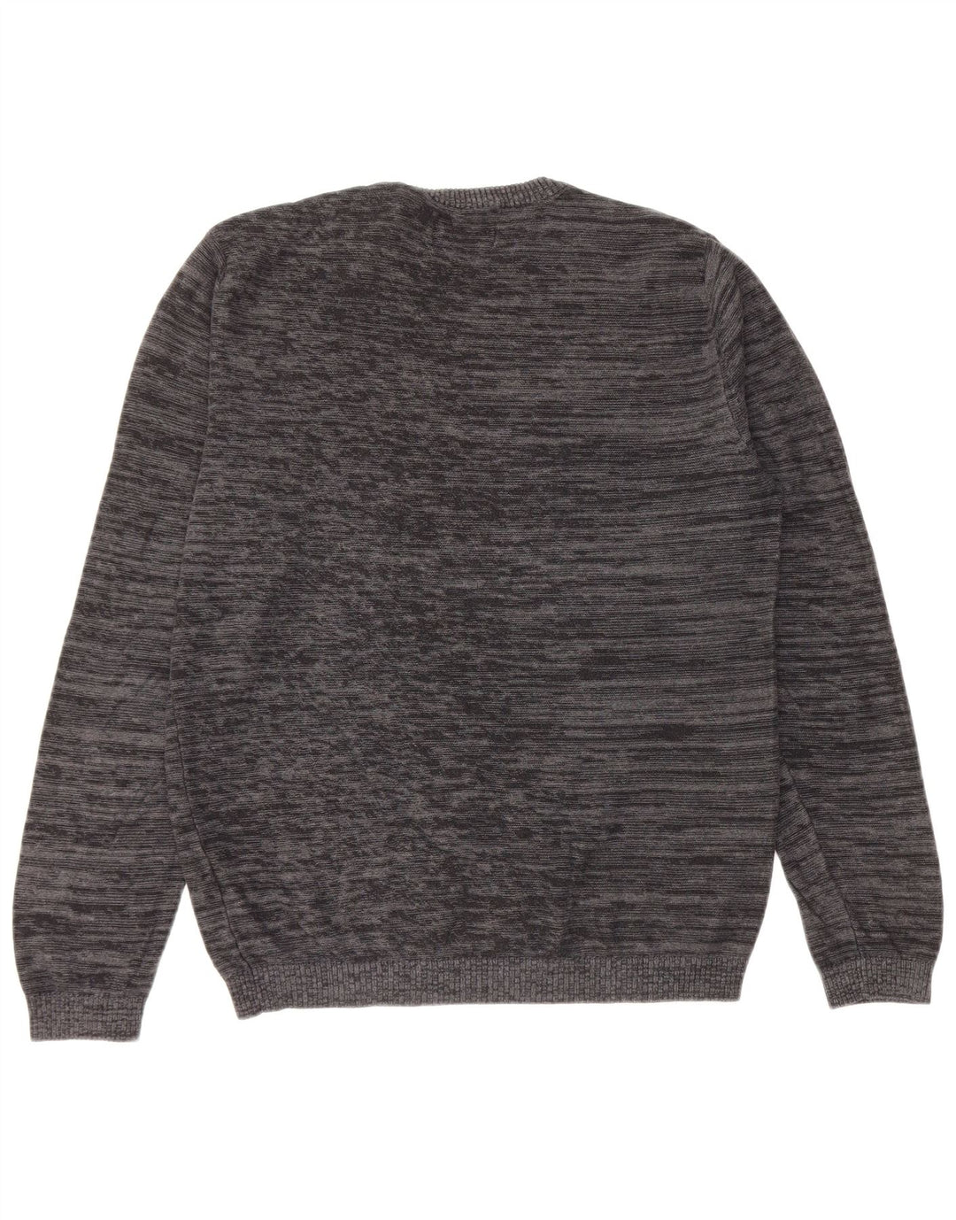 JACK & JONES Pulover pentru bărbați cu gât roșu, bumbac cu pete mici, gri