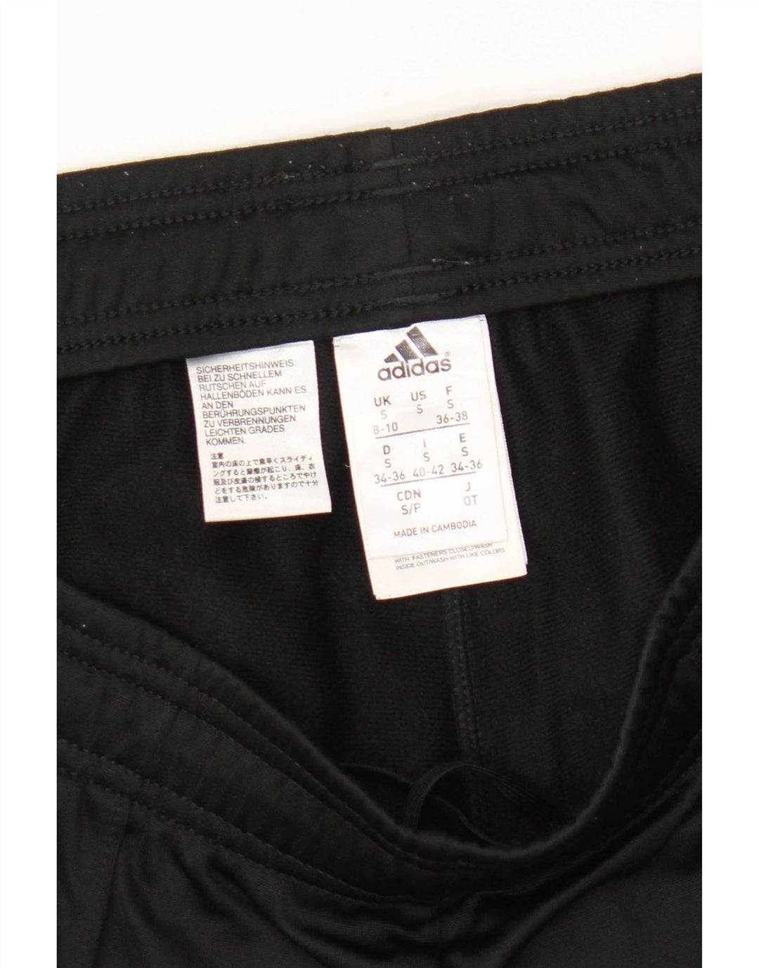 Pantaloni de trening Adidas pentru femei UK 8/10 Poliester negru mic