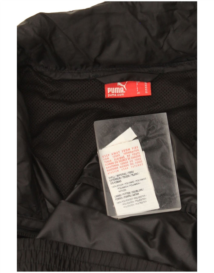 Jachetă de ploaie Puma pentru bărbați UK 42 XL, negru, nailon color-bloc