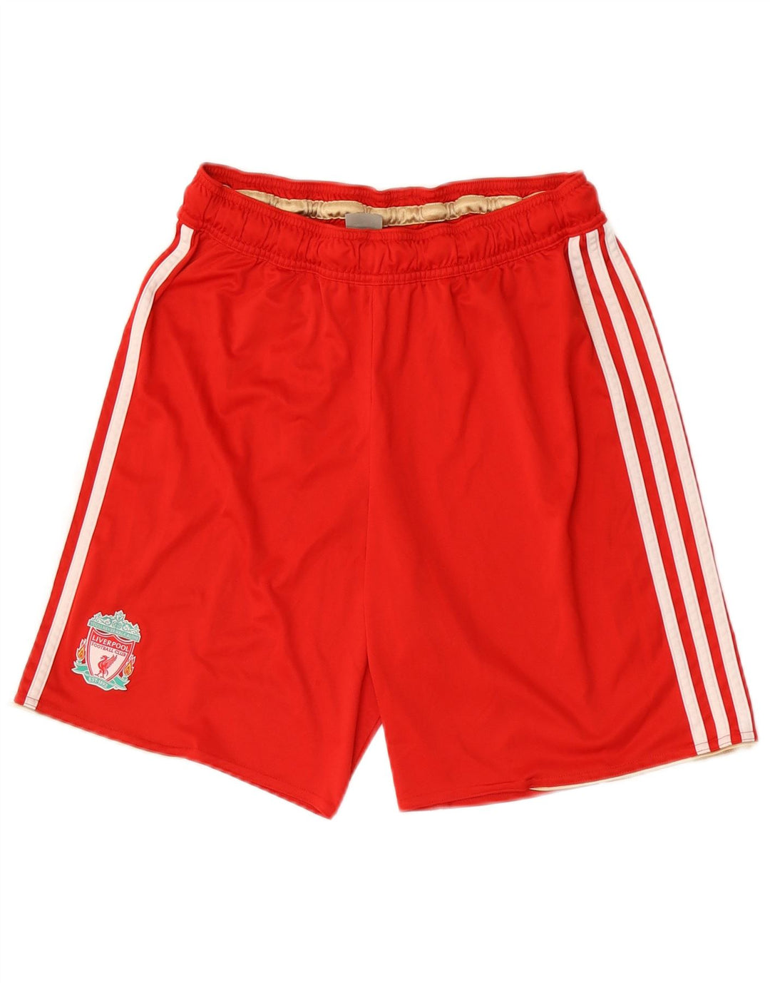Pantaloni scurți sport Liverpool pentru bărbați Adidas, poliester roșu mediu