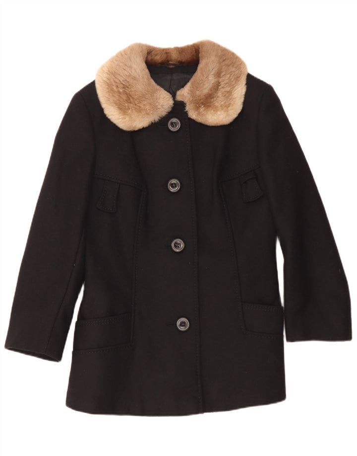 Palton pentru femei Your Sixth Sense UK 10 Small Black Wool