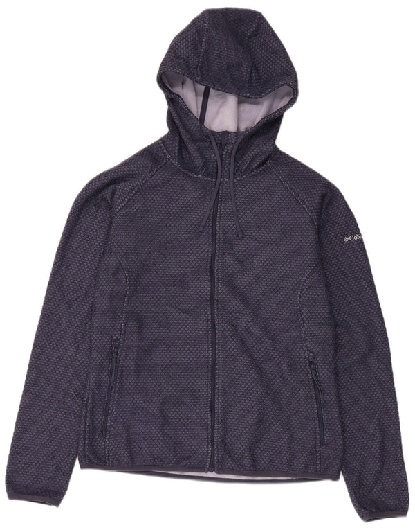 Pulover Columbia pentru femei, cu fermoar, cu glugă, UK 14 Medium, bleumarin, poliester Sport