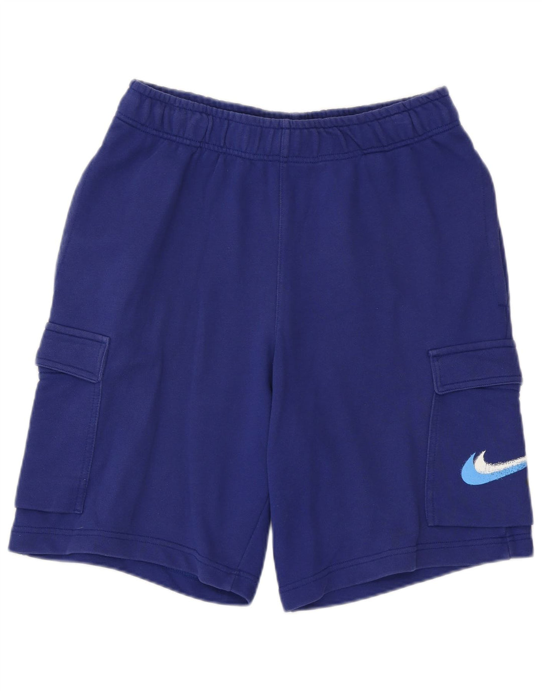 Pantaloni scurti sport grafic NIKE pentru bărbați, bumbac albastru mic