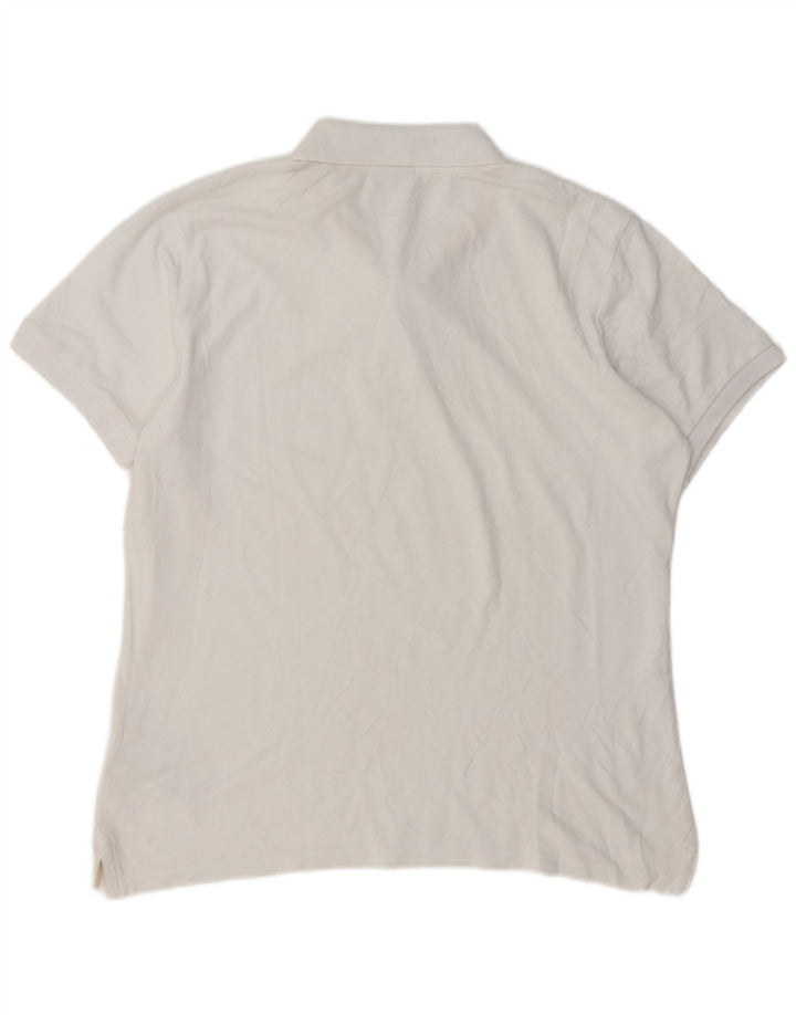 Tricou polo pentru bărbați Diadora, bumbac alb mediu