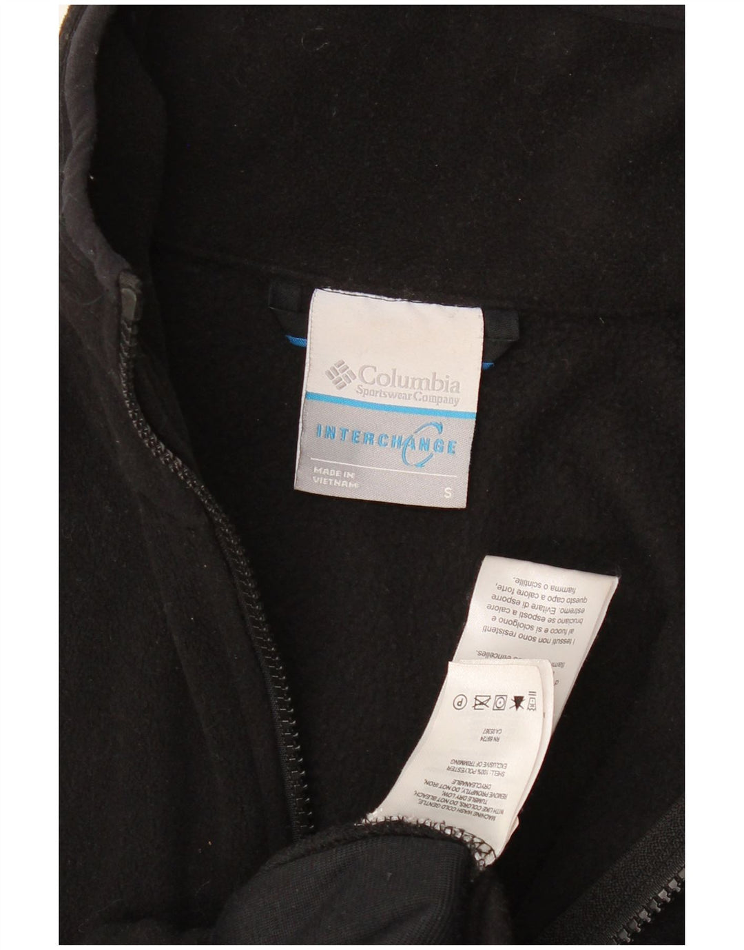 Jachetă Columbia pentru femei Interchange fleece, poliester negru mic