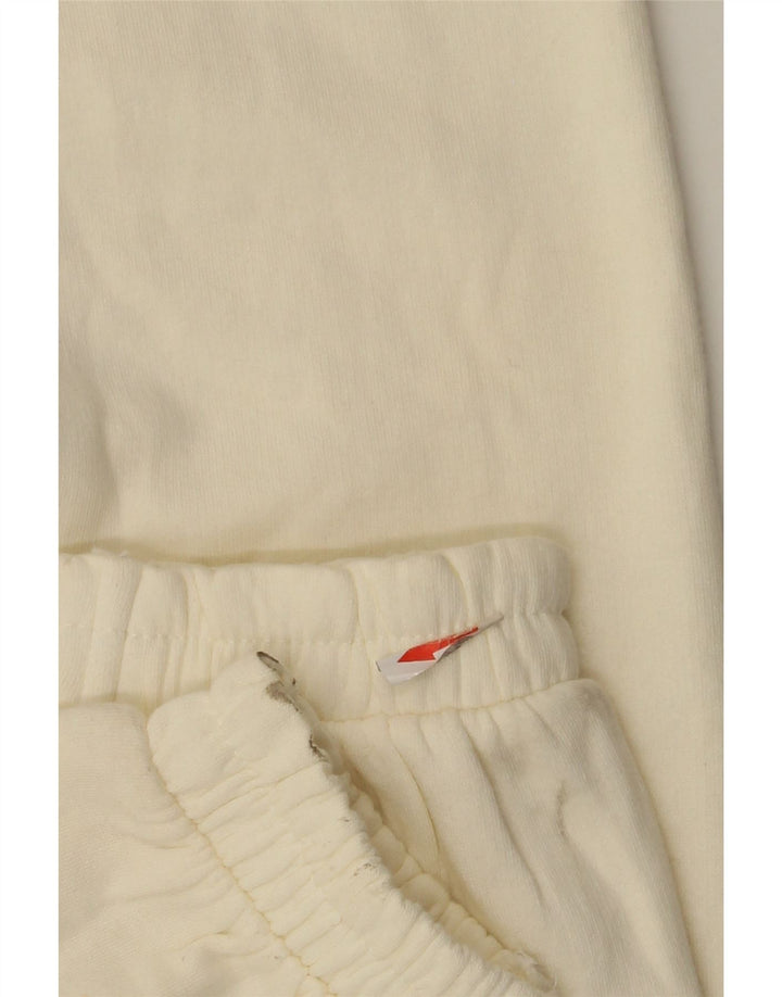 Pantaloni de trening Zara Femei Joggeri UK 8 Poliester alb catifelat
