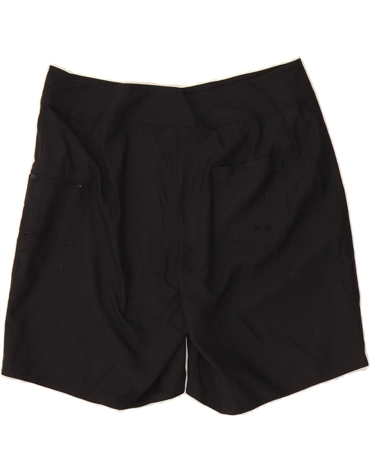 L.L.BEAN Womens Casual Shorts US 14 XL W34  Black Polyester Vintage L.L.Bean and Second-Hand L.L.Bean from Messina Hembry 