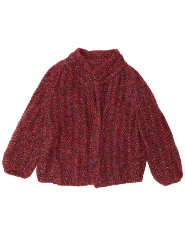 Pulover Vintage cardigan deschis pentru femei UK 18 XL Burgundy Flecked