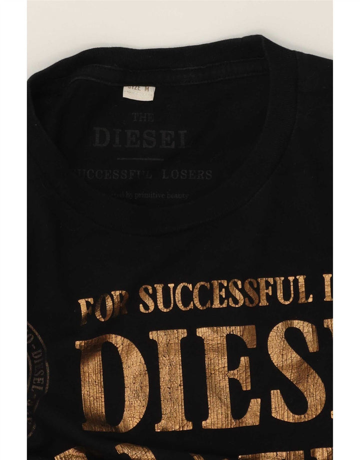 Tricou grafic pentru bărbați Diesel Top Mediu Negru