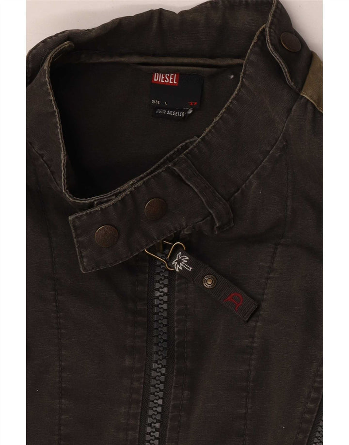 Bomber pentru bărbați Diesel UK 40, mare, gri, bumbac color bloc