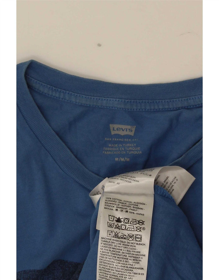 Tricou cu grafic Levi's pentru bărbați Top din bumbac albastru mediu