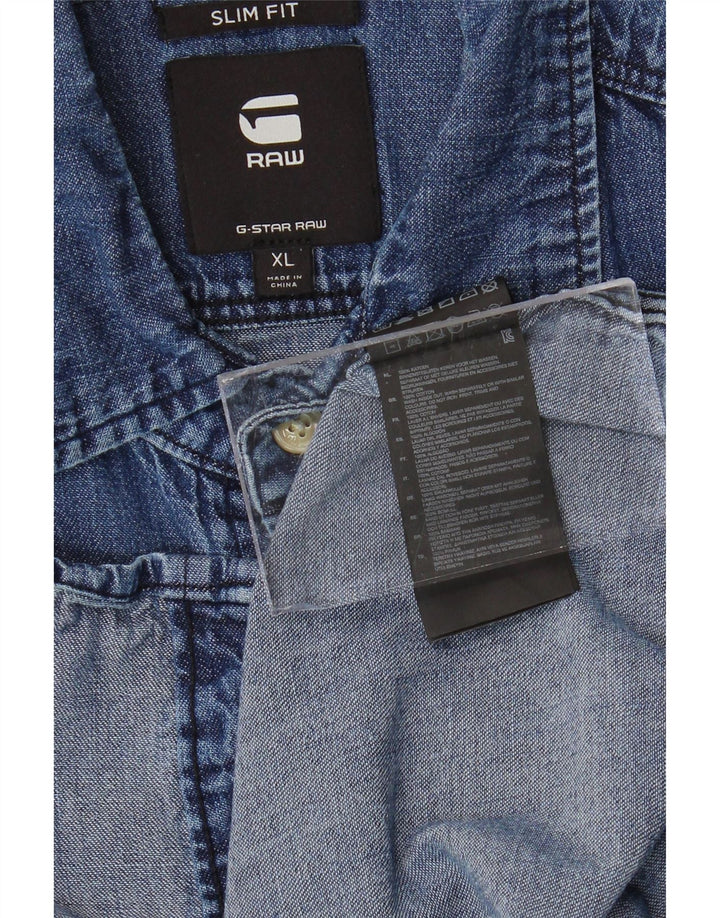 Cămașă G-STAR pentru bărbați, slim fit, din denim, XL, bumbac, albastru