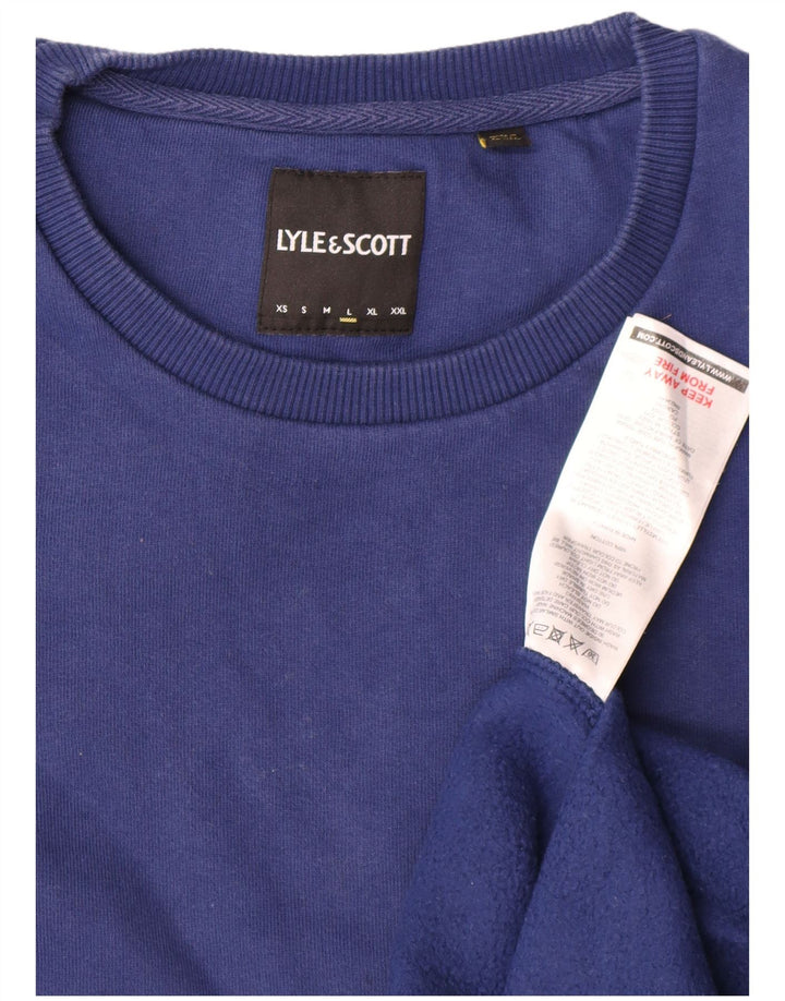 Hanorac pentru bărbați Lyle & Scott Pulover mare, albastru, bumbac